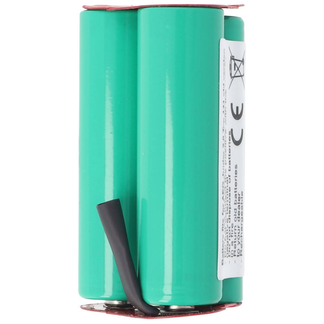Batteria adatta per aspirapolvere AEG Junior 2.0 Tipo 141 vecchia versione, 3,6 Volt, dimensioni circa 50x28x28mm-2