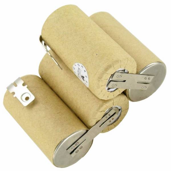 vileda AS-193E9A batteria NiCd 4,8 volt con Faston 6,3mm e contatto 4,8mm