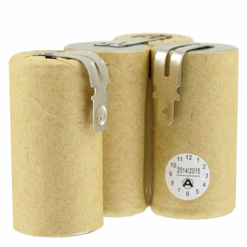 vileda AS-193E9A batteria NiCd 4,8 volt con Faston 6,3mm e contatto 4,8mm-2