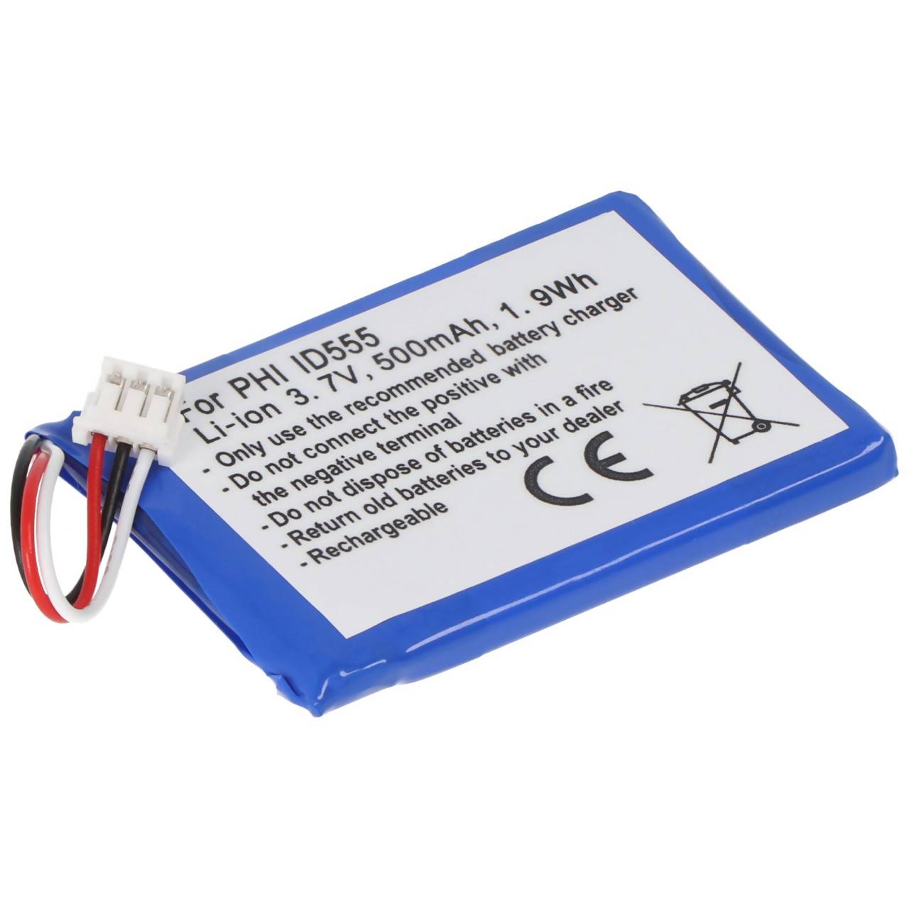 AccuCell batteria adatta per la batteria PHILIPS ID555, ID5551B/38, ID5552B/38-2
