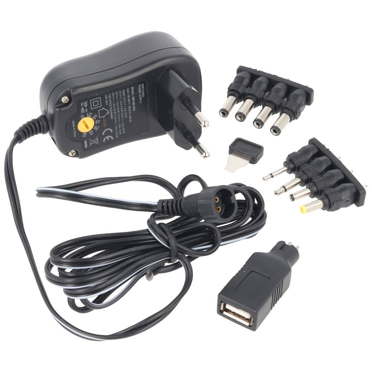 Alimentatore switching stabilizzato universale Eco-Friendly con 1000mA-0