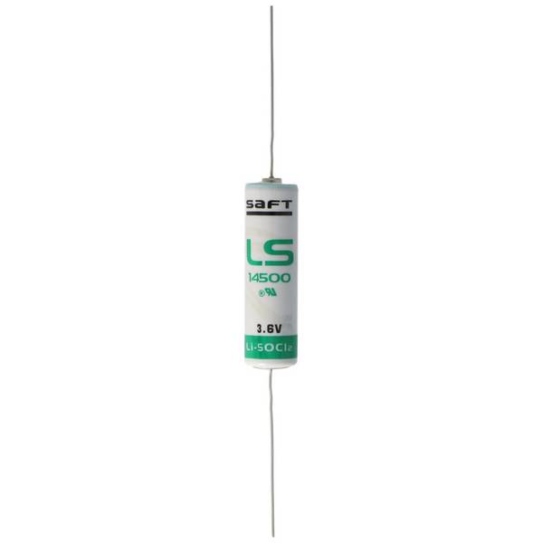 Batteria al litio SAFT LS14500CNA con connessione a filo assiale