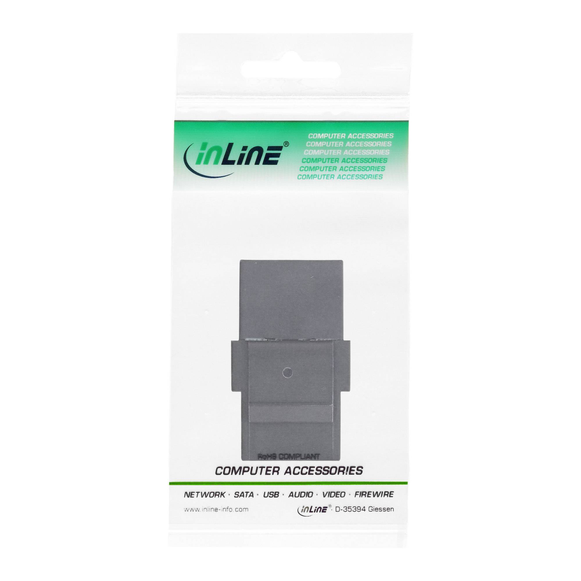 InLine USB 3.1 Keystone Snap-In Einsatz - USB-C Buchse / Buchse - schwarz-2
