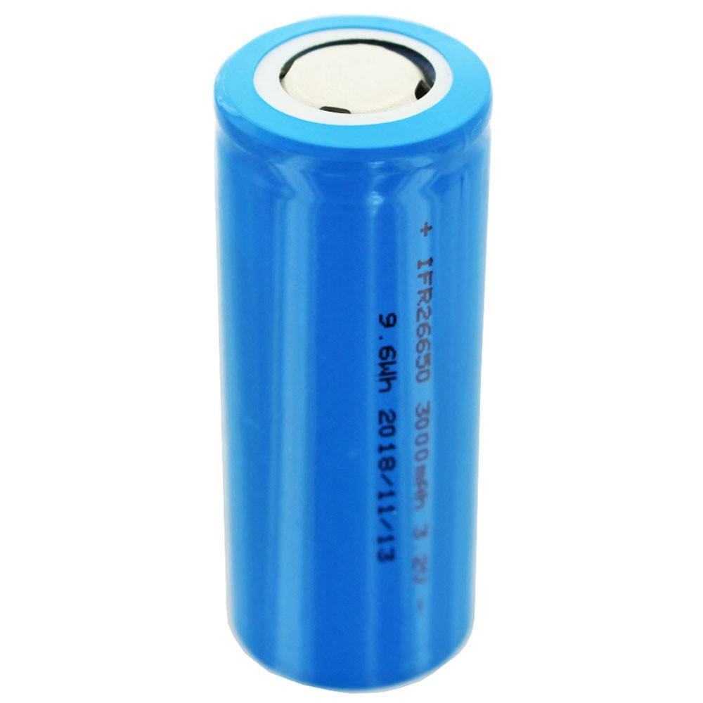 IFR26650 3.2V 3000mAh LiFePO4 batteria al litio ferro fosfato 26.1x66mm Notare le dimensioni-0