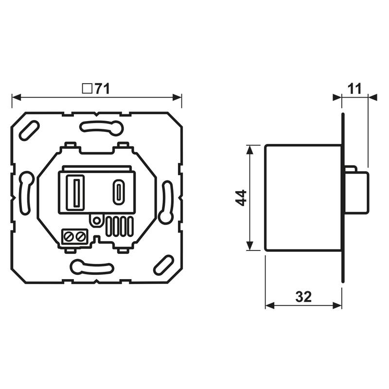 Jung USB-Ladegerät USB15CAWW (USB15CAWW)-1