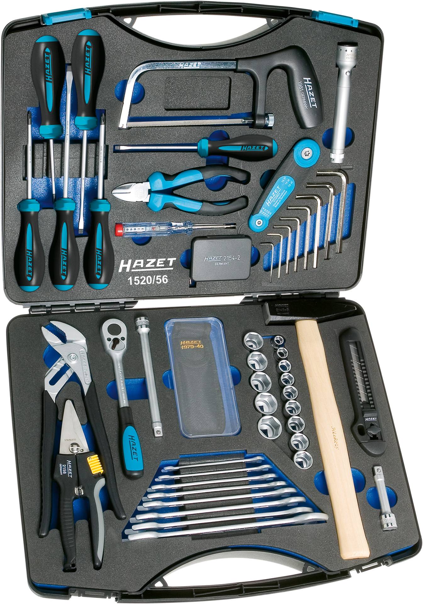 Hazet 1520/56 Kit utensili Universale in valigia 56 parti