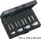 Un set di bit Hazet in una scatola aperta con diversi bit e chiavi a bussola, dimensioni 187 x 125 x 39 mm.