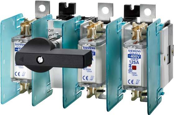 Interruttore di sezionamento con fusibile in nuovo design Iu=250A, Ue=690V, a 3 poli per fusibile-0