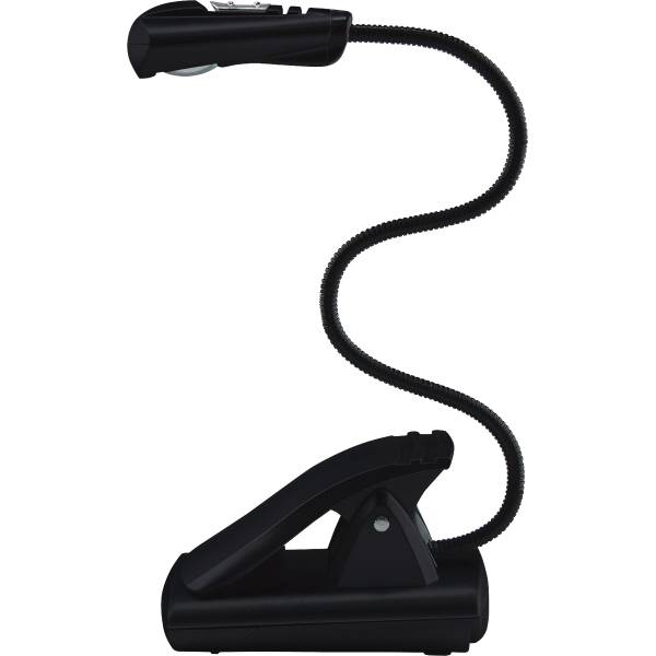 Lampada da lettura a LED mobile con batterie, nera-0