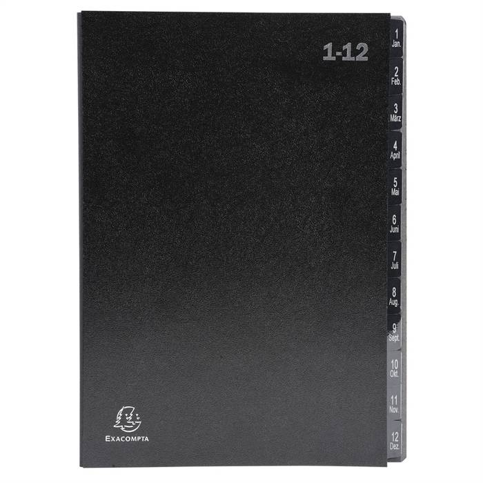 Classificatore numerico 1/12 Ordonator - 25x33 cm - nero - Exacompta-0