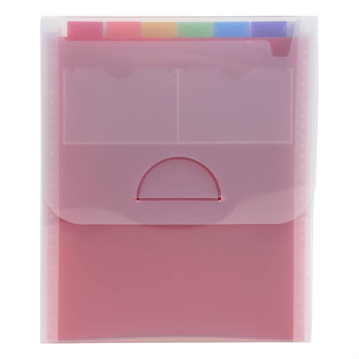 Classificatore valigetta verticale cristallo - 25,5x30,5cm - 6 tasche - PPL - Exacompta-0