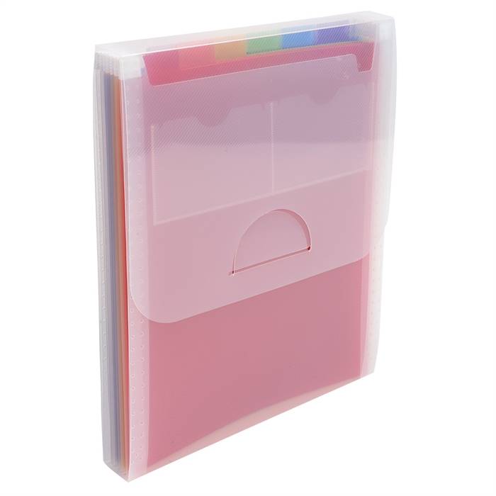 Classificatore valigetta verticale cristallo - 25,5x30,5cm - 6 tasche - PPL - Exacompta-1