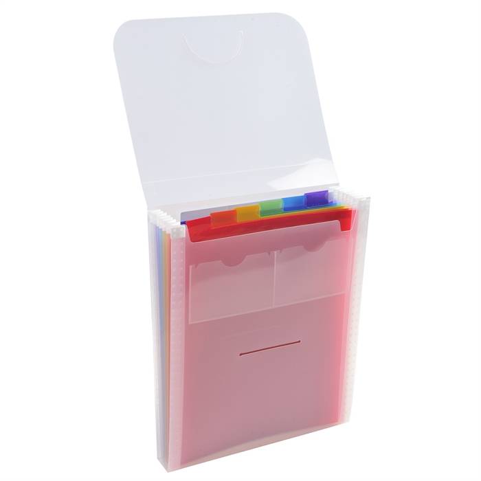 Classificatore valigetta verticale cristallo - 25,5x30,5cm - 6 tasche - PPL - Exacompta-2