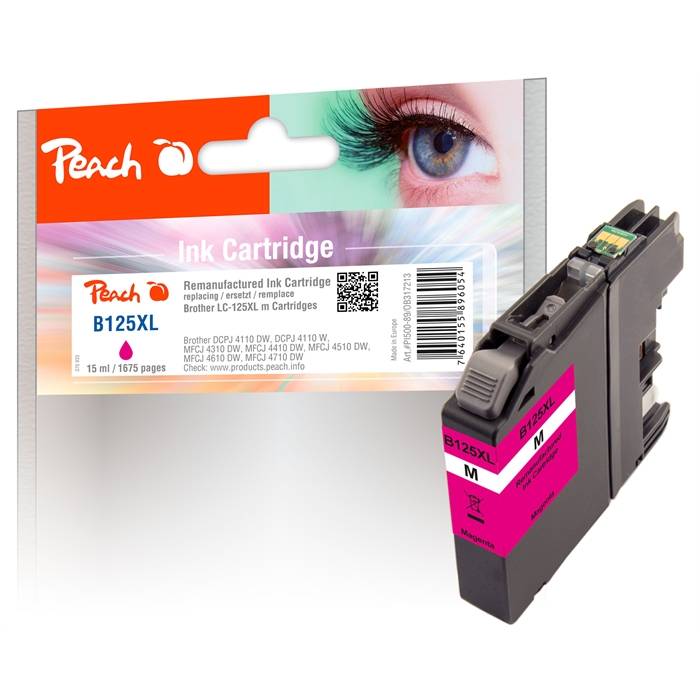 Peach PI500-89 Resa elevata (XL) Inchiostro a base di pigmento 15 ml 1675 pagine 1 pz Compatibile Cartuccia di PI500-89-0
