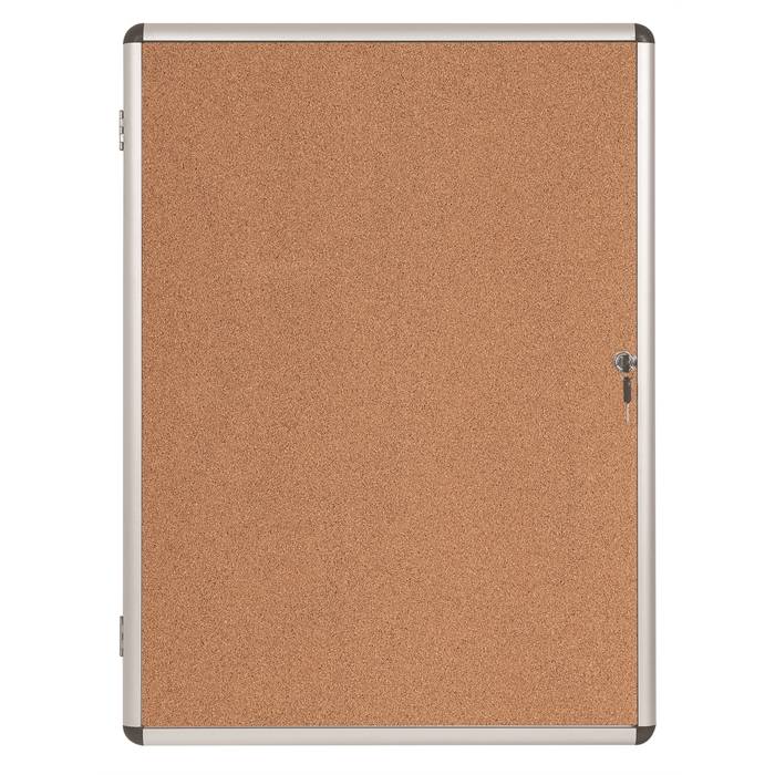 Bacheca in Sughero per Interni Bi-Office - 4xA4 - 50x67 cm - VT610101150 (Alluminio)-1