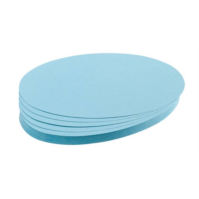FRANKEN Moderationskarte, Oval, 190 x 110 mm, hellblau 100% Altpapier, 130 g/qm (UMZ 1119 18)-0