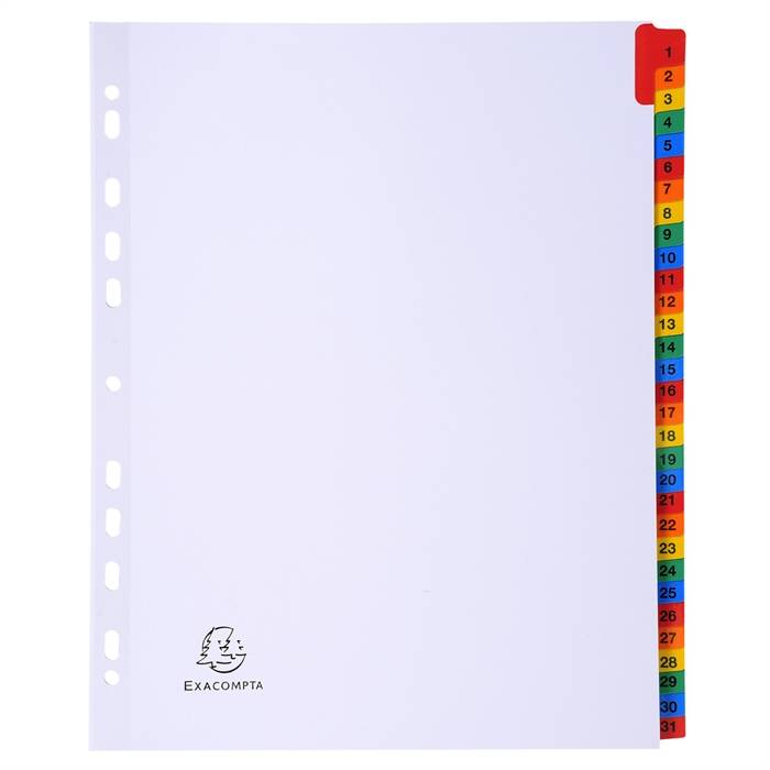 Separatore Numerico 1/31 Exacompta - A4 Maxi - 4131E (Bianco)-1