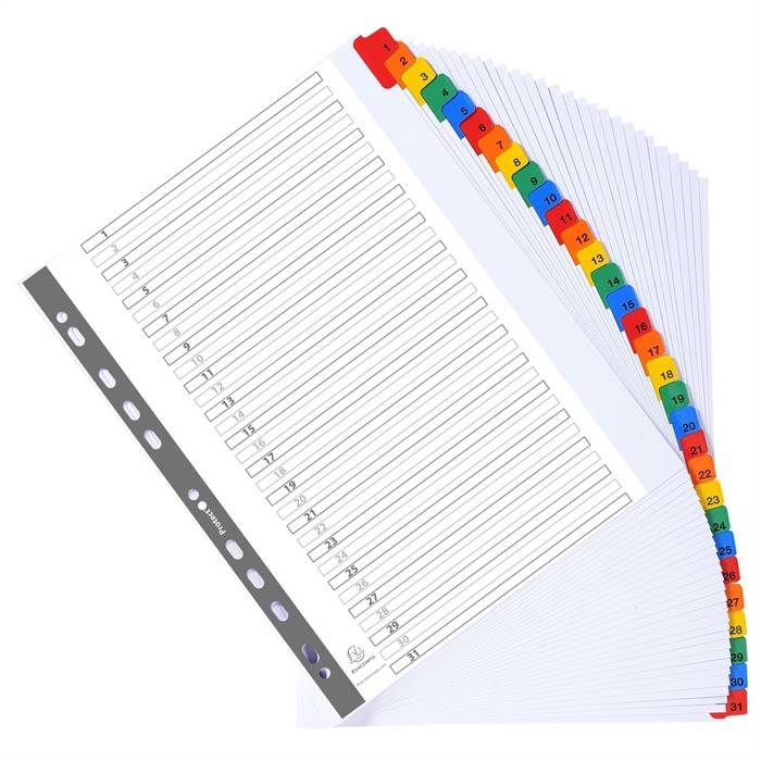 Separatore Numerico 1/31 Exacompta - A4 Maxi - 4131E (Bianco)-2