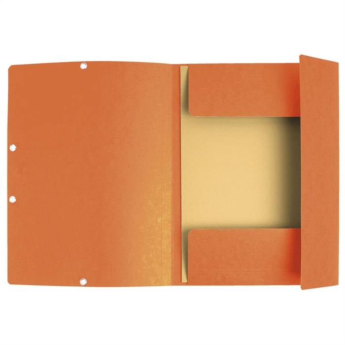 CARTELLA CON ELASTICO 24x32CM ARANCIO CARTONCINO LUSTRE' 425gr (Conf.25)-1