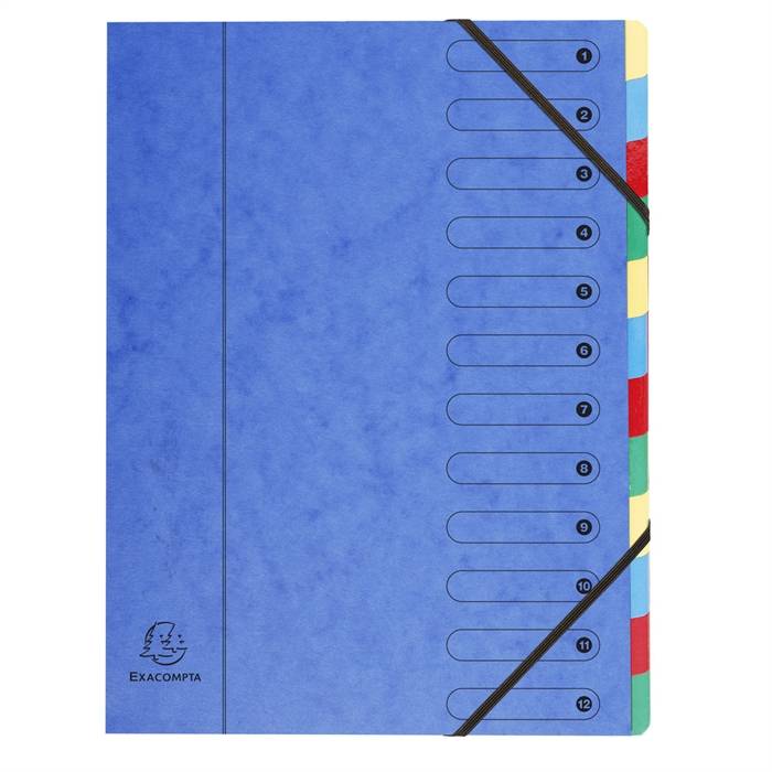 Classificatore Numerico 1-12 Nature Future Exacompta - 12 Scomparti - 5212E (Assortiti)-1