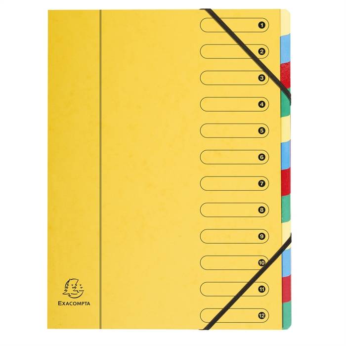Classificatore Numerico 1-12 Nature Future Exacompta - 12 Scomparti - 5212E (Assortiti)-2