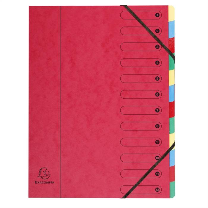Classificatore Numerico 1-12 Nature Future Exacompta - 12 Scomparti - 5212E (Assortiti)-3