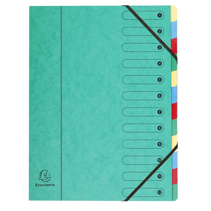 Classificatore Numerico 1-12 Nature Future Exacompta - 12 Scomparti - 5212E (Assortiti)-4