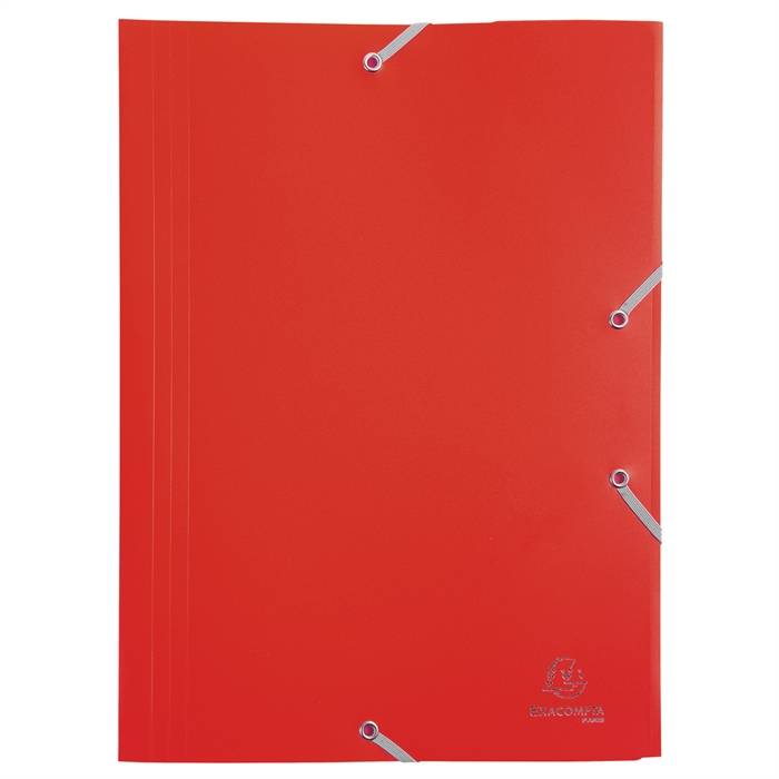 CARTELLA PPL CON ELASTICO 24x32CM ROSSO EXACOMPTA (Conf.30)-0