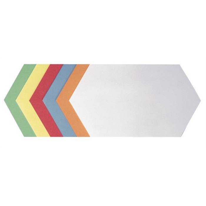 FRANKEN Moderationskarte, Königswabe, 297 x 165 mm, sortiert in den Farben: weiß, hellblau, rot, gelb, orange und grün (-0