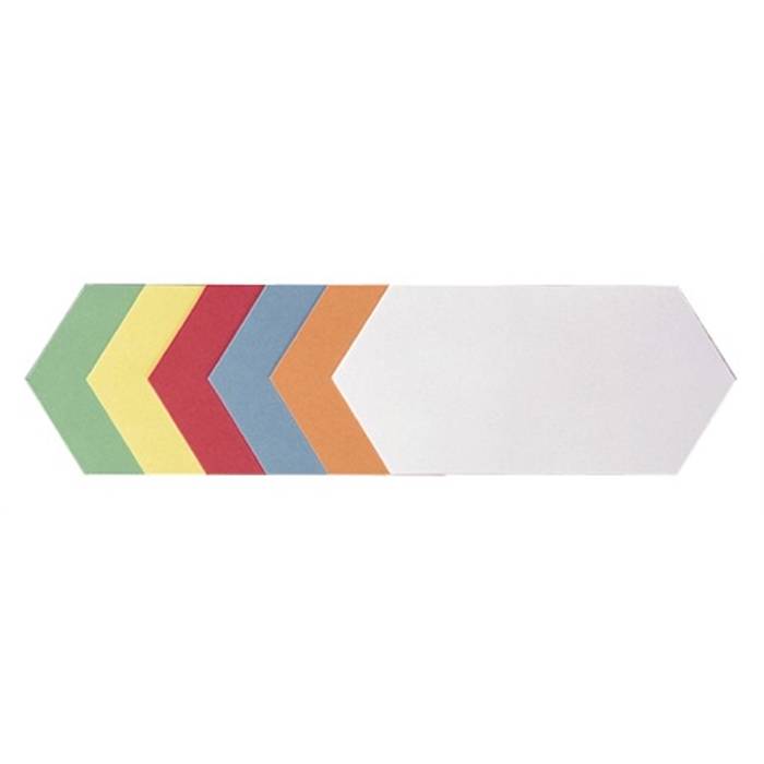 FRANKEN Moderationskarte, Rhombus, 205 x 95 mm, sortiert in den Farben: weiß, hellblau, rot, gelb, orange und grün (UMZH-0
