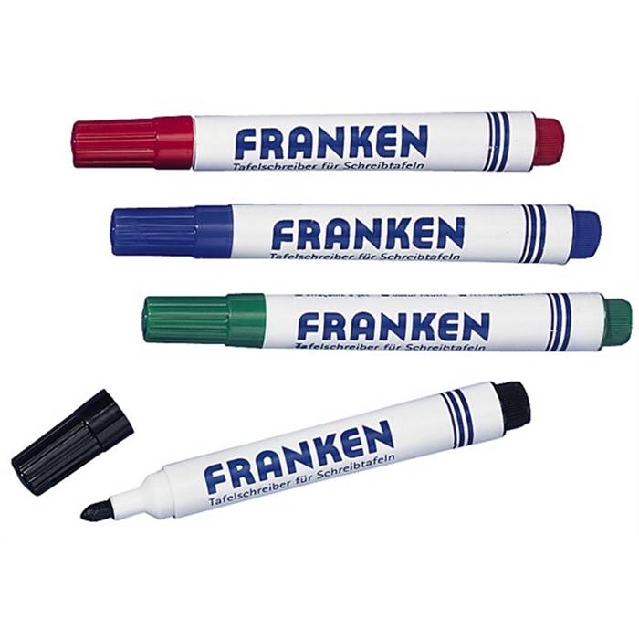 FRANKEN Whiteboard-Marker, Strichstärke: 2-6 mm, sortiert Rundspitze, Tafelschreiber, nachfüllbar, trocken (Z1903)-0