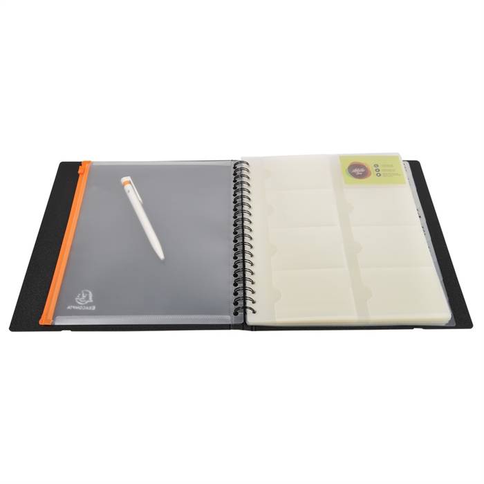 Portabiglietti da Visita Exactive Exacompta - 25x26,5 cm - 75234E (Nero)-4