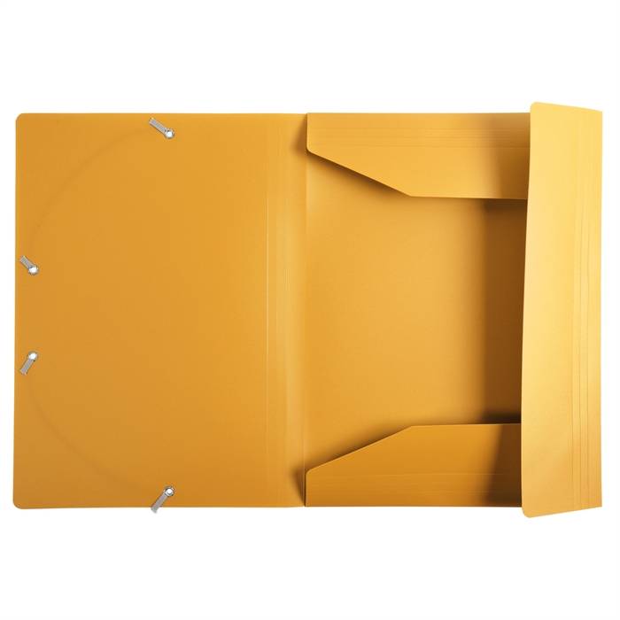Cartella 3 Lembi con Elastico in PPL Eco Exacompta - 24x32 cm - 55909E (Giallo Opaco Conf. 30)-1