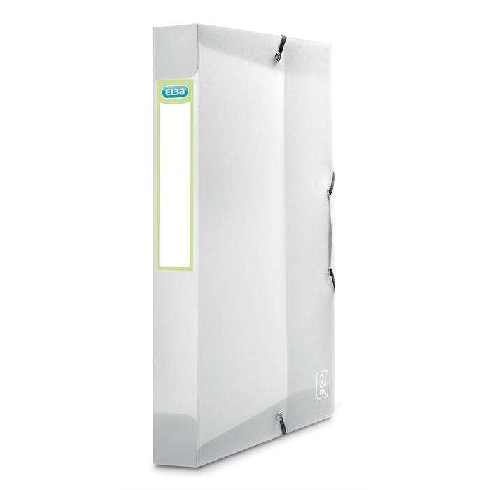 ELBA Sammelbox "2nd Life", 40 mm, DIN A4, PP, farblos Cover aus 100% recyceltem PP, für bis zu 300 Blatt A4, mit - 1 Stü-0