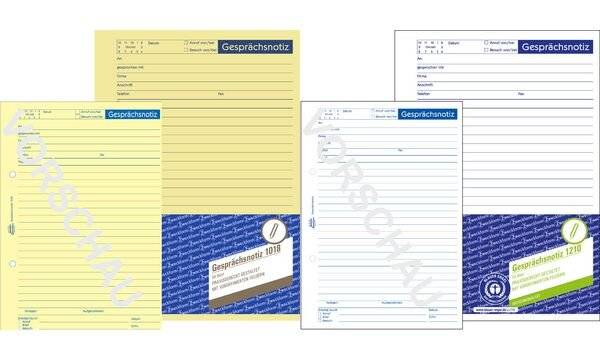Avery Purpose Form Conversation Note Form Book 1018 - 1 x 50-2