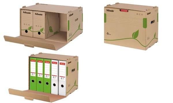 Scatola Archivio Box Eco Esselte - Dorso 34 - 25,9x43,9 cm - 623919 (Avana Conf. 10)-1