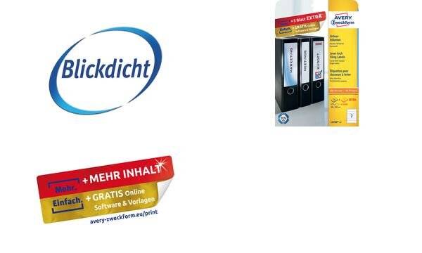 Avery File Folder Labels - Aktenetiketten - weiß - 192 x 38 mm 100 Etikett(en) (25 Bogen x 7) (L4760-25)-1