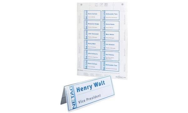 DURABLE - Weiß - 122 x 150 mm - 150 g/m² - 40 Karte(n) (20 Bogen x 2) Namensbadge-Karten-4