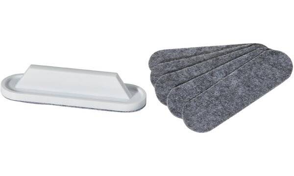 FRANKEN Tafellöscher U-Act! Line (B)130 x (T)40 x (H)35 mm magnethaftend, Kunststoff-Gehäuse, Farbe: grau - 1 Stück (Z19-4