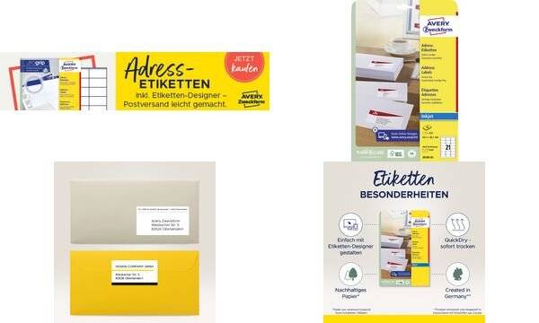 AVERY Zweckform Folien-Adressetiketten 63,5 x 38,1 mm-2
