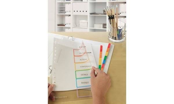 AVERY Intercalaires Readyindex, PP, 6 touches, A4 polypropylène transparent, touches couleur assorti, - 1 Stück (0525850-1