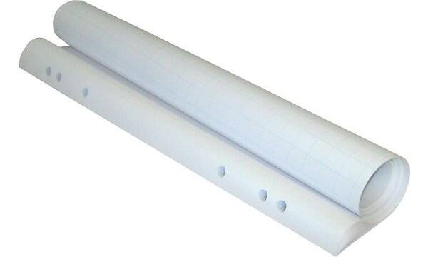 FRANKEN Flipchart-Block, 20 Blatt, blanko, 680 x 980 mm weiß, chlorfrei gebleicht, 80 g/qm, Universallochung - 5 Stück (-3