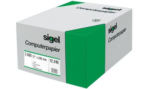 Sigel DIN-Computer paper - Perforiertes Papier, einfach - 101,6 x 240 mm - 70 g/m2 - 3000 Blatt (04241)-0