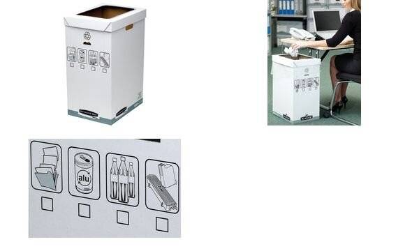 Fellowes R-Kive System Recycle Bin - Grau - Weiß - 300 x 500 x 600 mm - 300 x 500 x 600 mm (0193201)-0