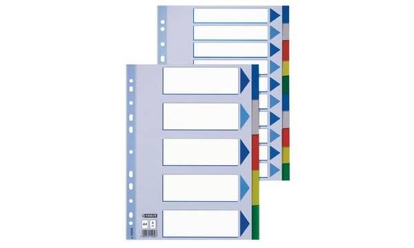 Intercalare Neutro in PPL Esselte - A4 - 6 Tasti - 152600 (Multicolore)-0