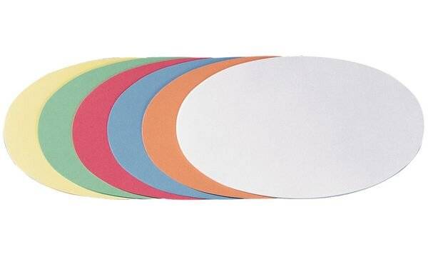 FRANKEN Moderationskarte, Oval, 190 x 110 mm, hellgrün 100% Altpapier, 130 g/qm (UMZ 1119 19)-1