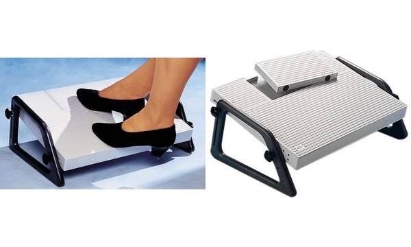 Poggiapiedi Wedo relax 2751 colore grigio chiaro nero-3