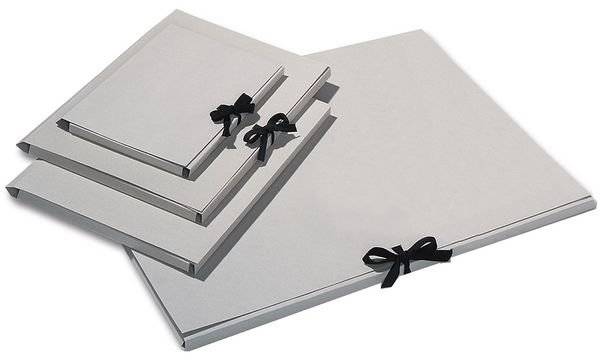 Cartelle Folia Cartella Folia A4 con nastro DIN A4 grigio-1