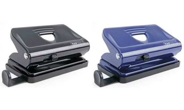 Rapesco PF810MB1 perforatore e accessori (Rapesco 810 2-Hole Metal Punch 12 Sheets - Black - PF810MB1)-0