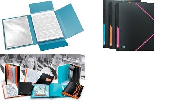 Elba 400018512 - Schwarz - Blau - Orange - Pink - Polypropylene (PP) - A4 - Porträt - Desk tray - Box file folder (40001-1